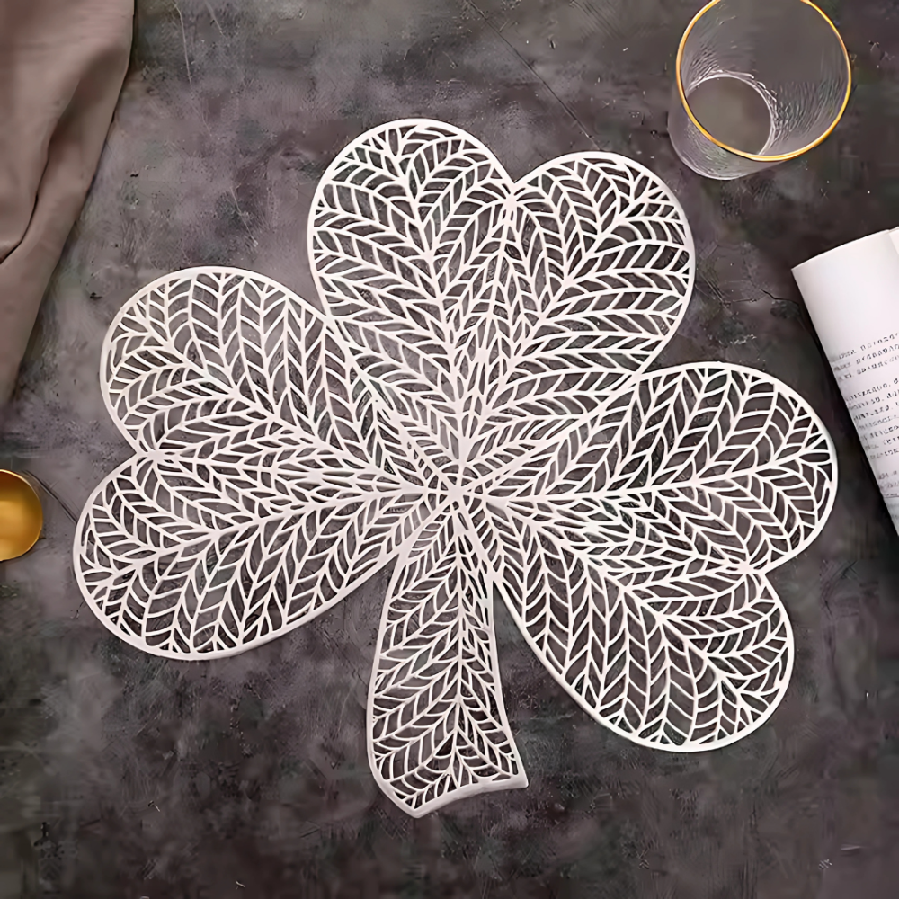 Сервировочная салфетка под горячее фигурная 41х38 см, коврик сервировочный серебристый набор 2 шт Каменец-Подольский - изображение 4