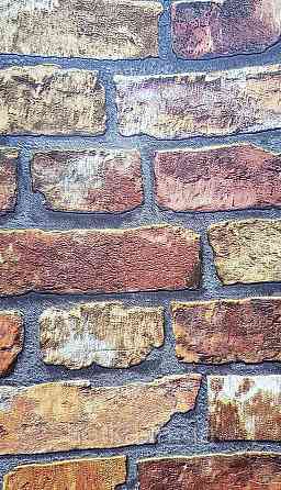 Шпалери вінілові на флізеліні AdaWall Roka 1.06х10 під цеглу структурні теракотові коричневі 23104-4 Київ