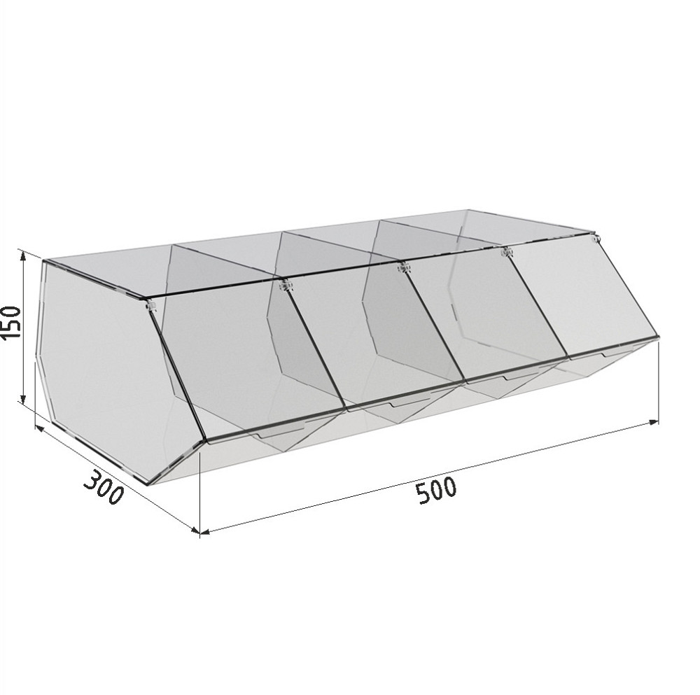 Диспенсер EKOSTAR для мармеладів, снеків, горіхів 4 комірки Київ - фото 4