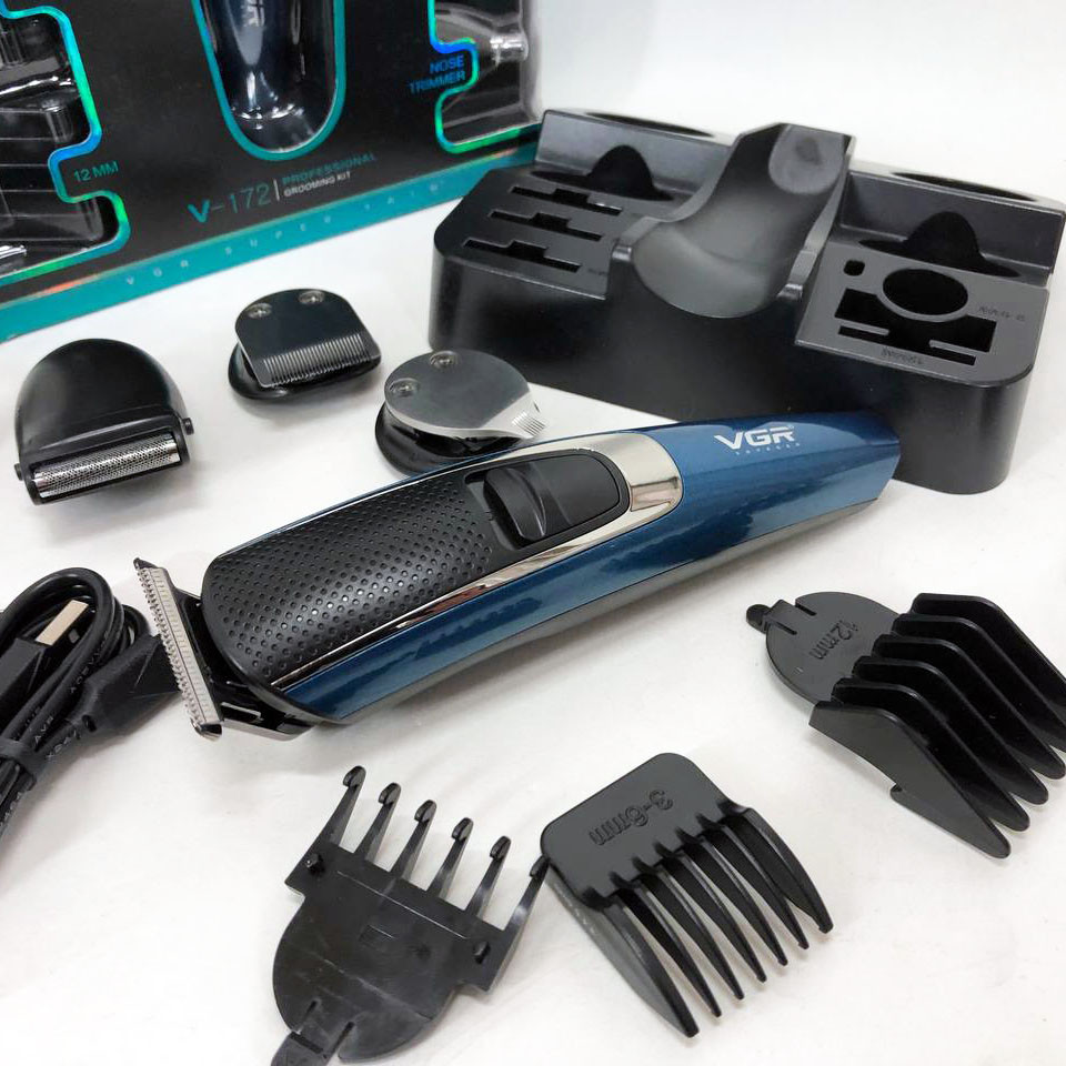 Універсальний тример для стрижки та гоління, Чоловічий набір для стрижки волосся акумуляторний TN-57 Івано-Франківськ - фото 7