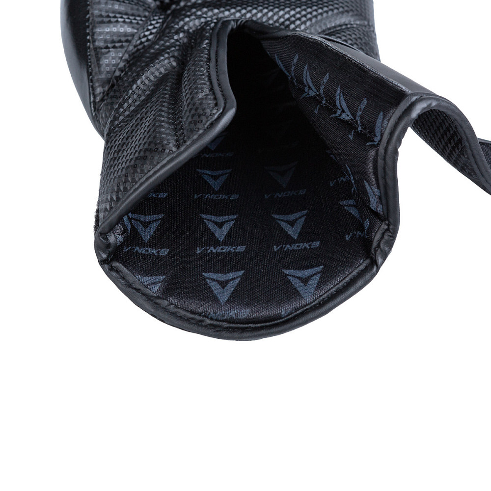 Боксерські рукавички для боксу та єдиноборств чорні на липучці натуральна шкіра 12 унцій V`Noks Optima Київ - фото 6