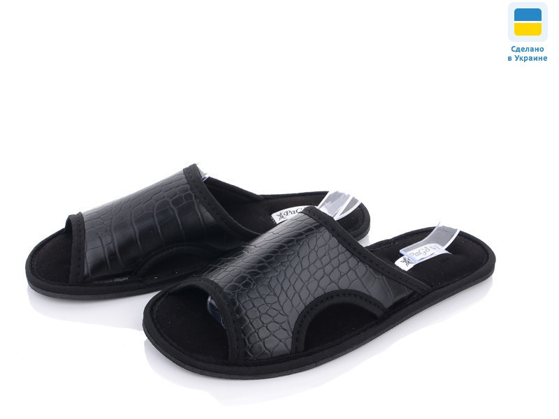 Чоловічі чорні тапочки з відкритим носком з легкою підошвою для щоденного використання чорні 44 Одеса - фото 2