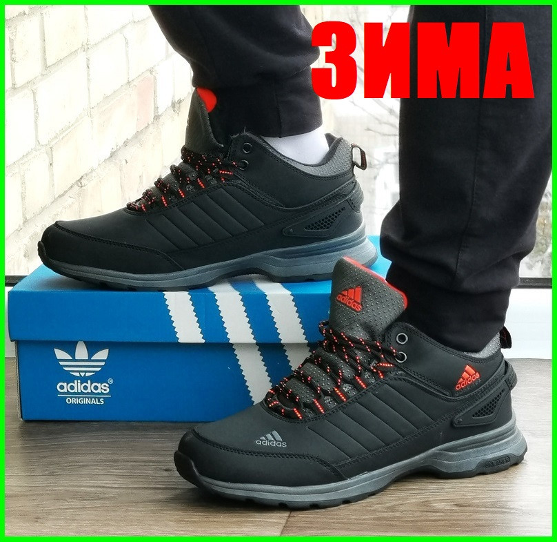 Зимові Кросівки Adidas GORE-TEX Чоловічі Чорні з МЕХОМ Черевики Адідас (розміри: 42,43) ВідеоОбзор Дніпро - фото 9