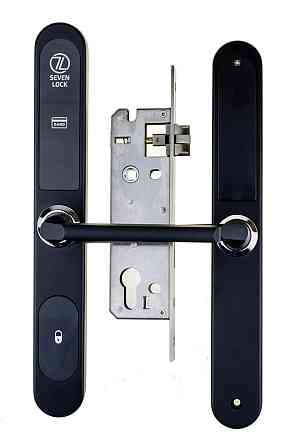 Электронный RFID замок для гостиниц, отелей и хостелов SEVEN LOCK SL-7737S black Киев