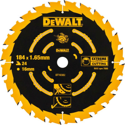 Диск пильный DeWALT EXTREME , 184х16, 24 z, ATB, 18 градусов, быстрий рез (DT10302) Винница - изображение 1