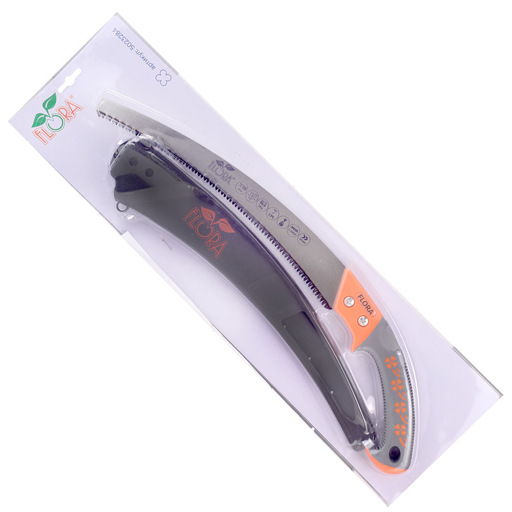 Flora Пила садовая изогнутая 330мм 7TPI с чехлом FLORA (5023284) Коломия - фото 4