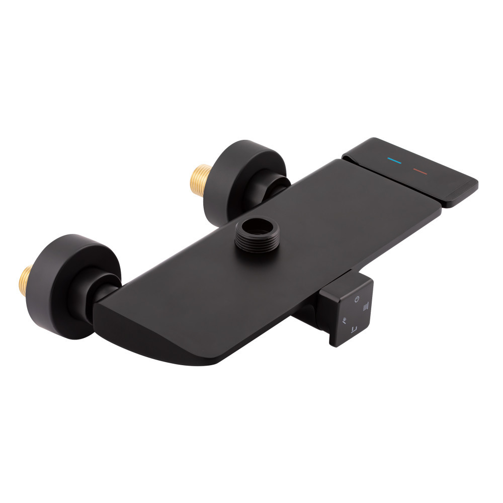 Душова система універсальна Qtap Sloup на три споживачі (з виливом) з поличкою QTSL51105OGB Black Matt Київ - фото 3