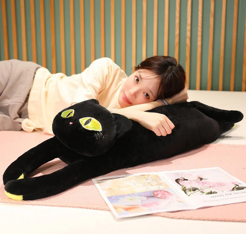 Кот подушка обнимашка 110см чорний новый кот батон обнимусь Киев - изображение 3