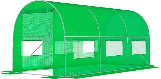 Садова теплиця парник з вікнами FunFit Garden 6m2 = 300х200х200 см (зелена) Київ