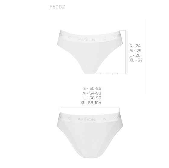 Трусики з прозорою вставкою Passion PS002 PANTIES M, white Sex Aura Київ