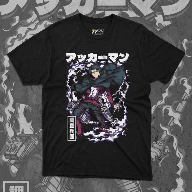 Футболка для подростка мальчика с принтом Атака титанов Леві Акерман 6 Размер 160 Anime10895 Днепр - изображение 1