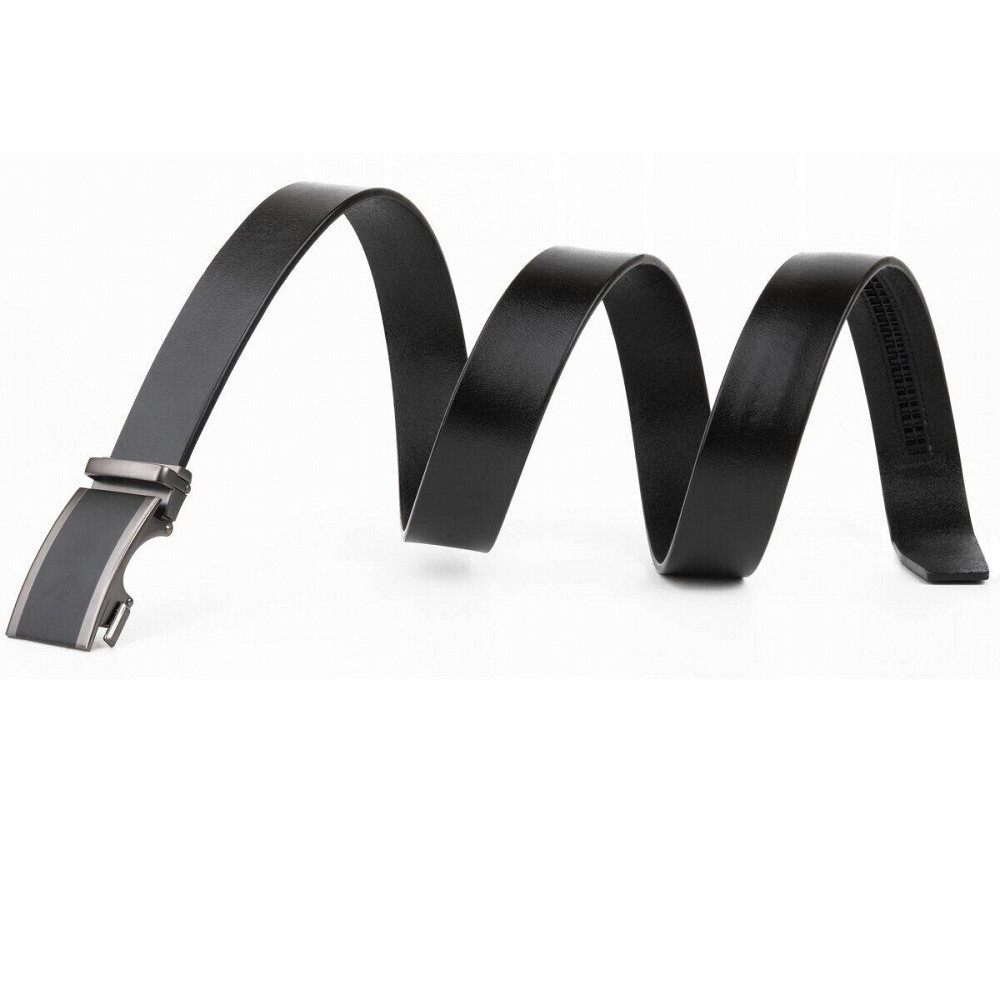 Ремінь чоловічий c затемненою пряжкою і чорною вставкою Vintage 20284 Чорний Київ - фото 2