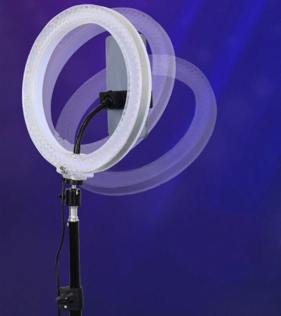 Кольцевая лампа 3-D 26 см RGB цветная двухсторонняя Селфи кольцо Киев - изображение 2