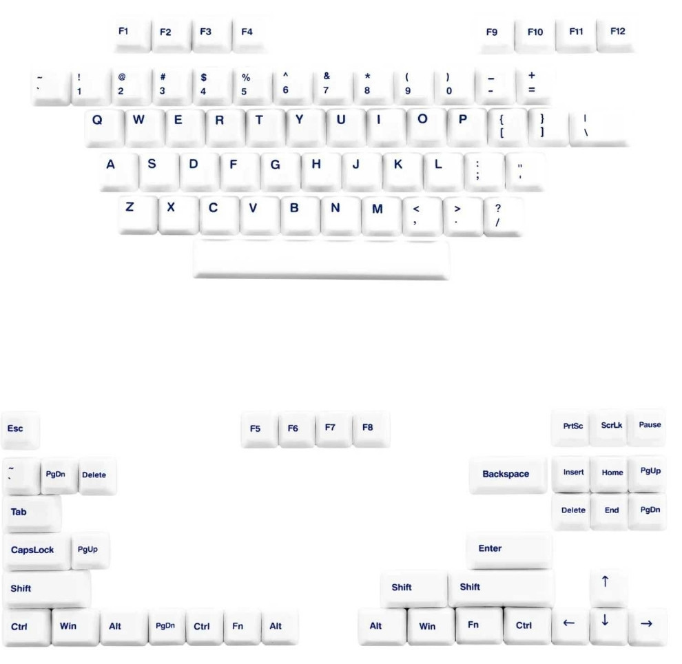 Кейкапы для механических клавиатур Cerakey White/Indigo (A+B) Харьков - изображение 2