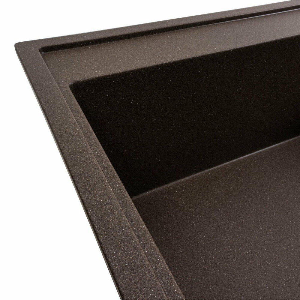 Гранитная мойка для кухни Platinum 7950 AZURIT матовая Темная скала Киев - изображение 5