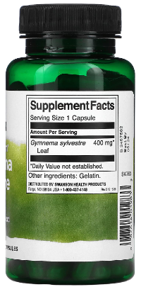 Джимнема Сильвестра Swanson Full Spectrum Gymnema Sylvestre Leaf 400 mg 100 капс Київ