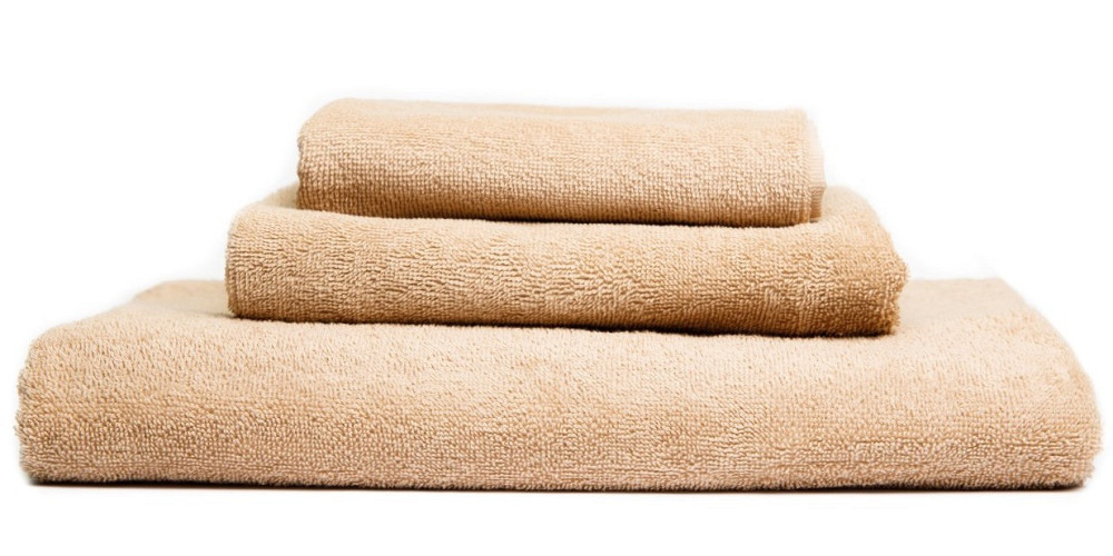 Комплект полотенец однотонных Ideal Textile 40х70+50х90+70х140 см 400 г/м2 (56860941) Бежевий Черновцы - изображение 1