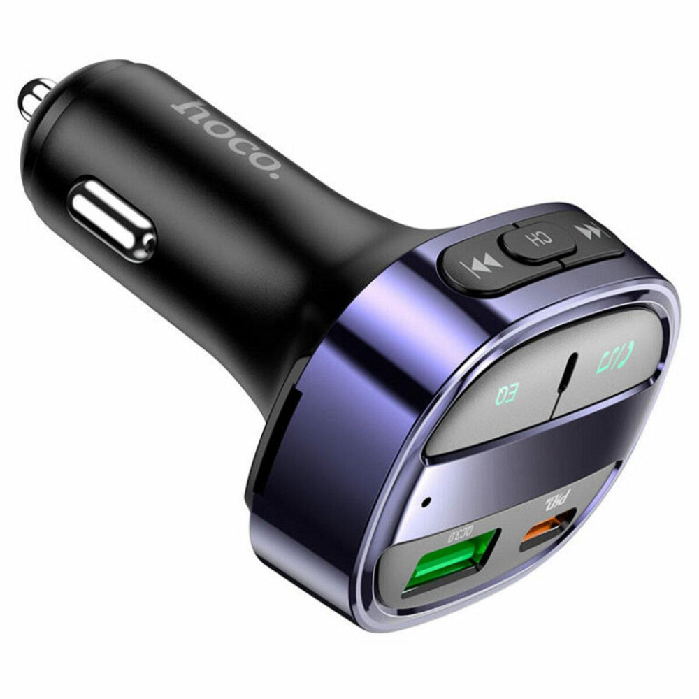 Автомобільний зарядний пристрій з FM-модулятором HOCO E70 PD30W+QC3.0 car bluetooth,FM transmitter Magic Night 6931474765253 Одеса - фото 2