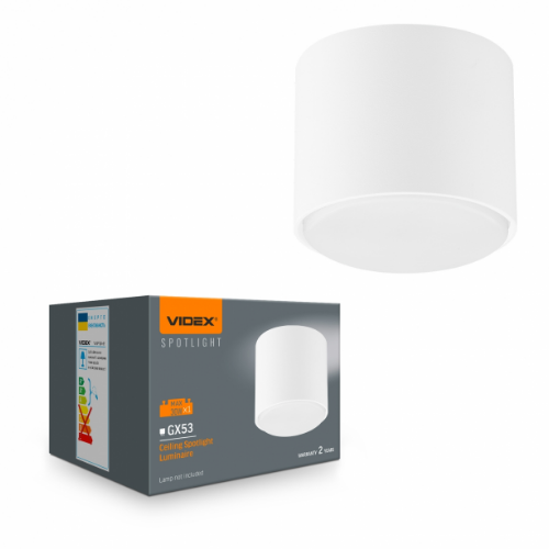 LED Світильник під лампу GX53 накладний білий VL-SPF26A-W Videx Житомир