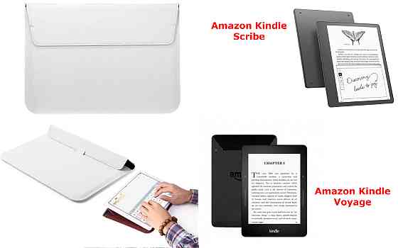 Чехол-конверт VitoCase для Amazon Kindle Scribe, Voyage, с функцией подставки для книги Белый Киев