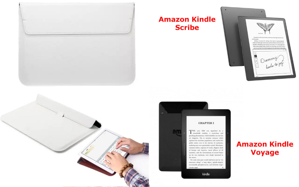 Чехол-конверт VitoCase для Amazon Kindle Scribe, Voyage, с функцией подставки для книги Белый Киев - изображение 1