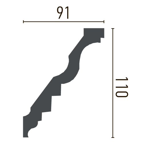 Карниз полиуретановый с орнаментом Gaudi Decor C 233 Днепр