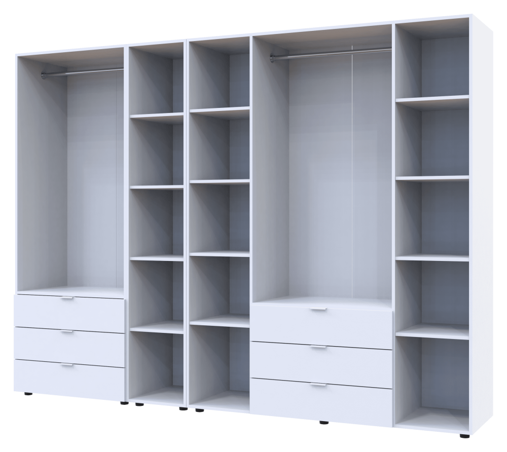 Комплект шаф для одягу Doros Гелар (3 шт.) 270,7х49,5х203,4 см Білий (DRS-011178) Львів - фото 4