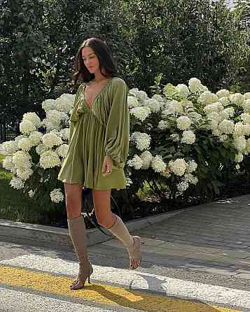 Женское легкое мини платье свободного кроя креп жатка Одесса