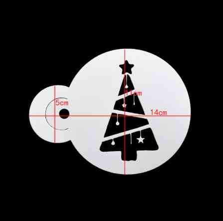 Новорічні трафарети Ялинки 6 штук 11 см сірий Київ