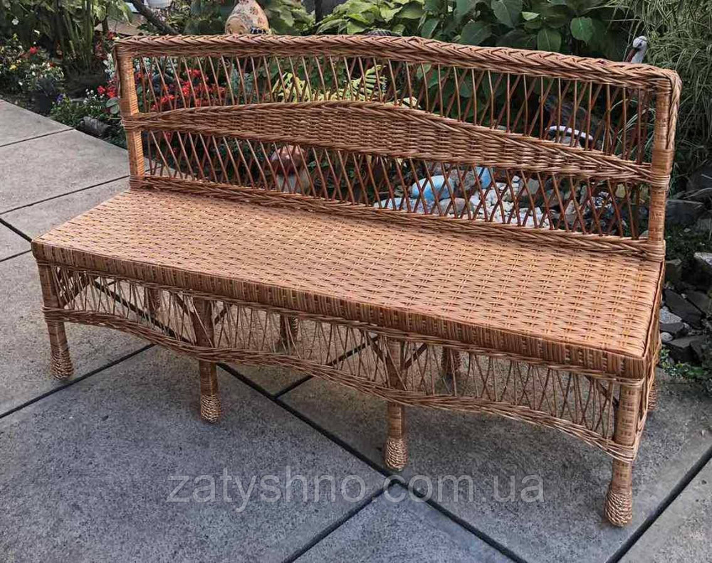 Скамейка плетеная из лозы Киев - изображение 3