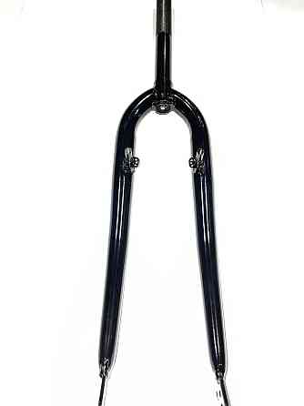 Вилка велосипедная жесткая (c креплением V-brake, 26) (черная) Мукачево