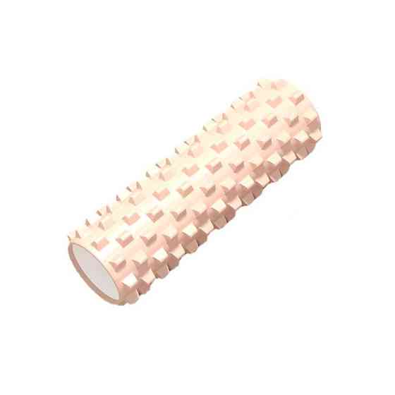 Ролик массажный для йоги и фитнеса,валик гимнастический, розовый 45 х 14,5 см 2063_Pink Каменец-Подольский