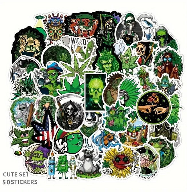 Набор виниловых стикеров 50 шт – графические наклейки для декора Киев - изображение 6