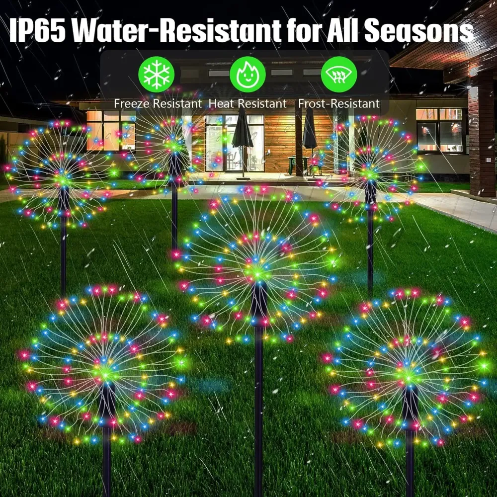 Садовые светильники "Салют" на солнечной батарее / уличный декор (SFK-41) для сада и двора, 2 шт Коломыя - изображение 3