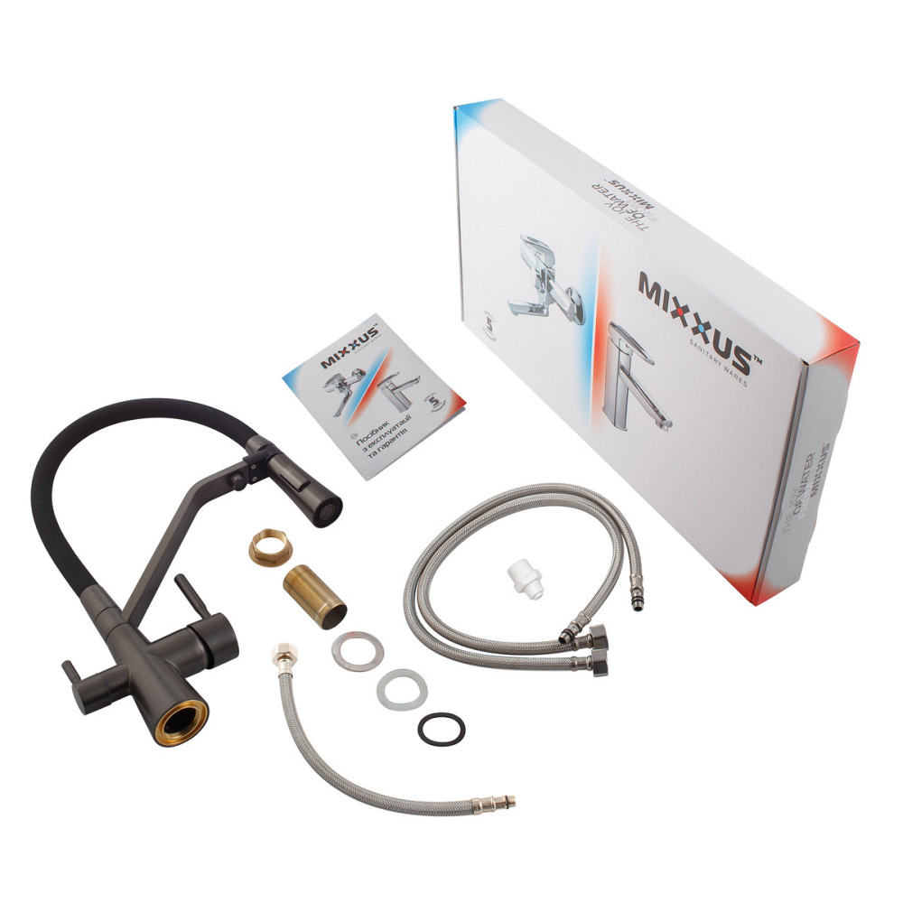 Кухонний змішувач Mixxus Premium Magnet 021 графіт REFL.BLACK MI6975 Харків - фото 4