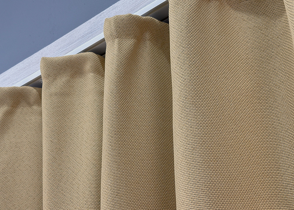 Комплект коротких штор VR-Textil Лен-блэкаут Лен Мешковина № 292ш Бежевый 130х170см 2 шт (35-0275) Киев - изображение 8