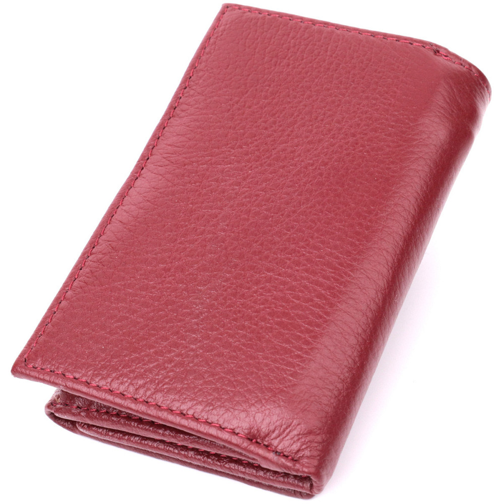 Жіночий шкіряний гаманець у три складання бордовий (ST Leather) Київ - фото 18