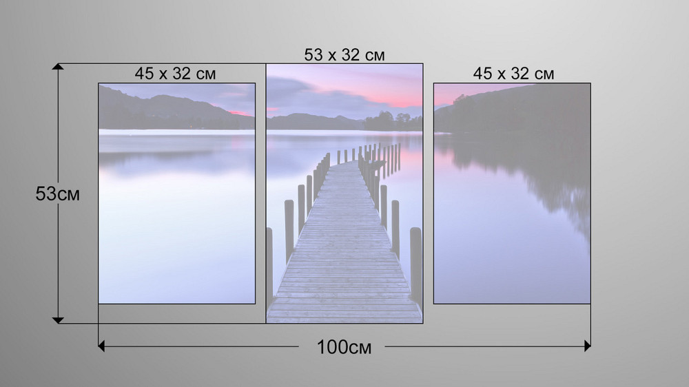 Модульная картина Природа Мост Art-80_3 Киев - изображение 4