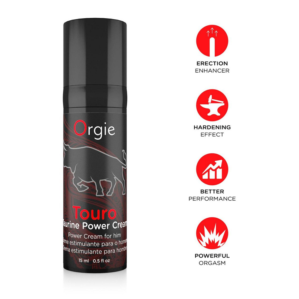 Крем для усиления эрекции Orgie Touro Power Cream, 15 мл, с таурином, гинкго и корнем женьшеня Sex Aura Киев - изображение 3