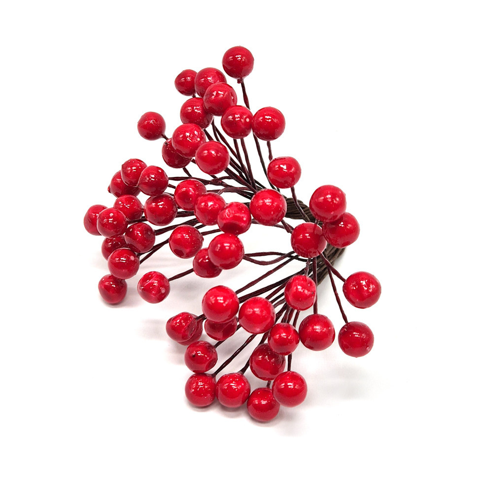 Декоративная Калина лаковая для творчества Bambi KL-25, 8 мм, 25 веточек Винница - изображение 1