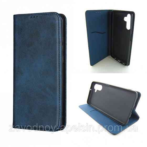 Чехол книжка Samsung A04s A047 Кожаный (синий) Одесса