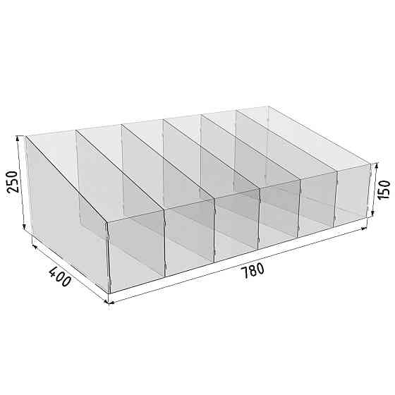 Диспенсер EKOSTAR для конфет, снеков, орехов, сухофруктов 6 ячеек Киев