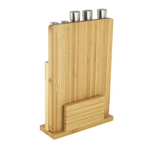 Набір ножів 6 предметів (5 ножів + дошка) на дерев'яній підставці нержавіюча сталь 5168 KAMILLE Житомир - фото 8