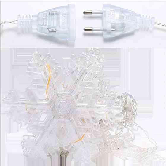 Garlando Гірлянда світлодіодна штора GarlandoPro сніжинка і зірка 12 фігур 3х1м гірлянда зірка Київ