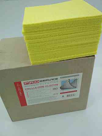 Губчатая влагопоглощающая салфетка из натуральной целлюлозы  балком 60шт PRO (1 пачка) Харків