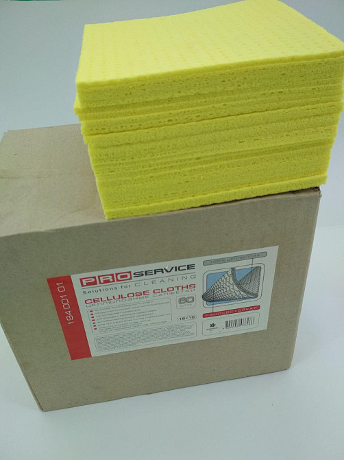 Губчатая влагопоглощающая салфетка из натуральной целлюлозы  балком 60шт PRO (1 пачка) Харків - фото 3