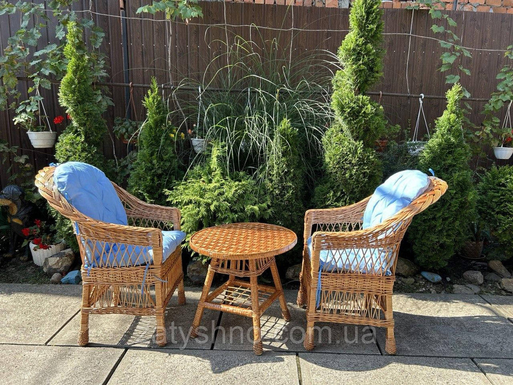 Меблі плетені з лози з накидками Київ - фото 10