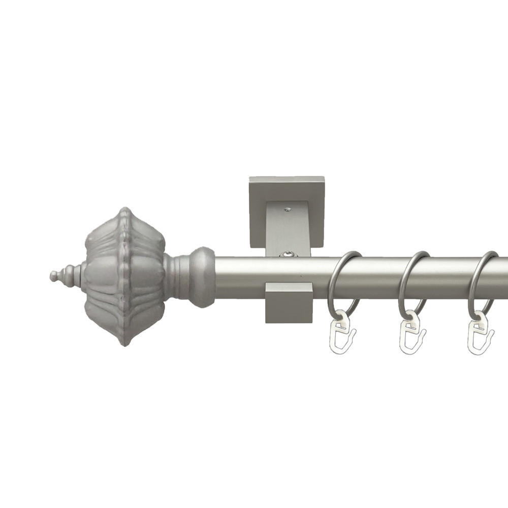 Карниз Orvit Шато металевий однорядний техно гладка труба кільце металеве Сатин 25 мм 160 см (00-00026321) Львов - изображение 1