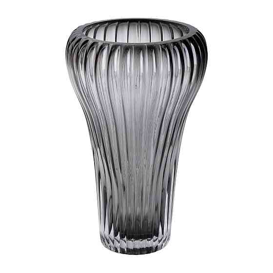 Серая декоративная стеклянная ваза 27,5 см Киев
