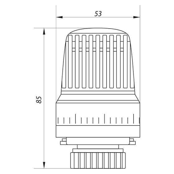Термоголовка для радіатора M30x1.5 Koer KR.1330   ( KR2676 ) 32096 Харьков